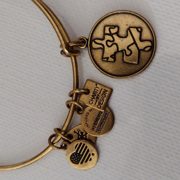 Alex And Ani charm wire bracelet. - Picture 3 of 5